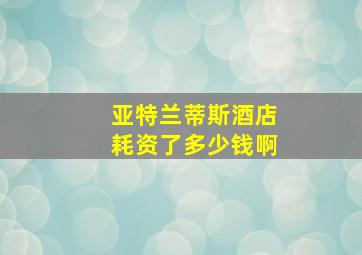 亚特兰蒂斯酒店耗资了多少钱啊