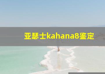 亚瑟士kahana8鉴定