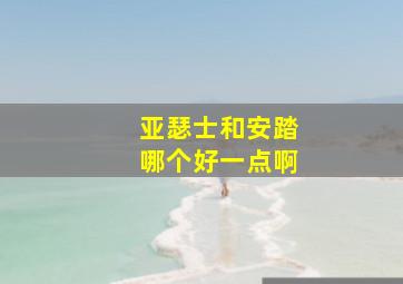 亚瑟士和安踏哪个好一点啊