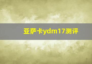 亚萨卡ydm17测评