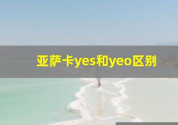 亚萨卡yes和yeo区别