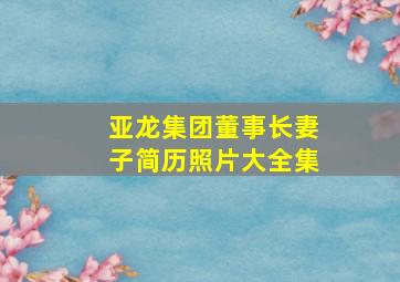 亚龙集团董事长妻子简历照片大全集