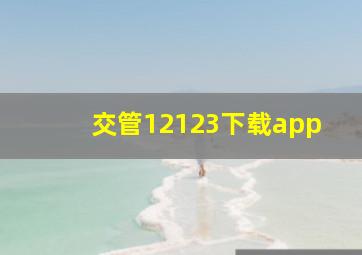 交管12123下载app