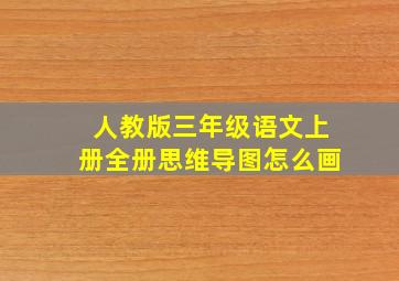 人教版三年级语文上册全册思维导图怎么画