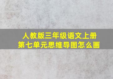 人教版三年级语文上册第七单元思维导图怎么画