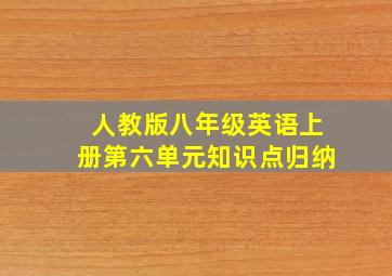 人教版八年级英语上册第六单元知识点归纳