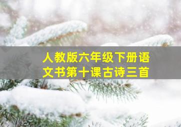 人教版六年级下册语文书第十课古诗三首