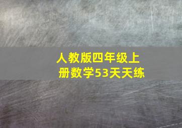 人教版四年级上册数学53天天练