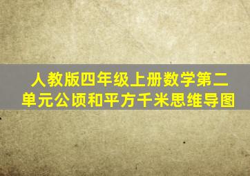 人教版四年级上册数学第二单元公顷和平方千米思维导图