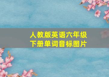 人教版英语六年级下册单词音标图片