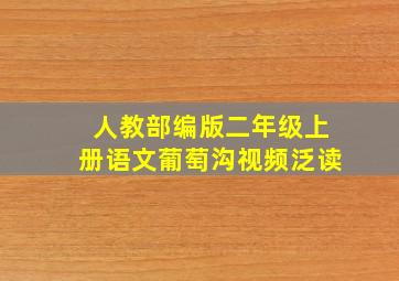 人教部编版二年级上册语文葡萄沟视频泛读