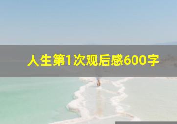 人生第1次观后感600字