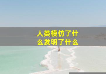 人类模仿了什么发明了什么