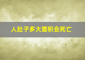 人肚子多大面积会死亡