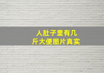 人肚子里有几斤大便图片真实