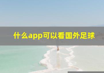 什么app可以看国外足球