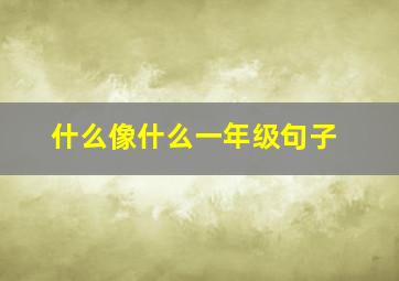 什么像什么一年级句子