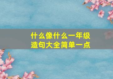 什么像什么一年级造句大全简单一点