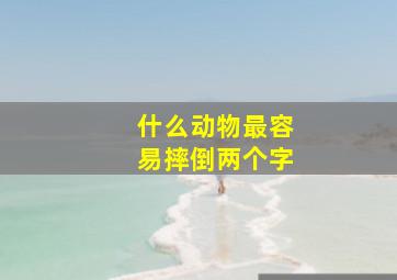 什么动物最容易摔倒两个字