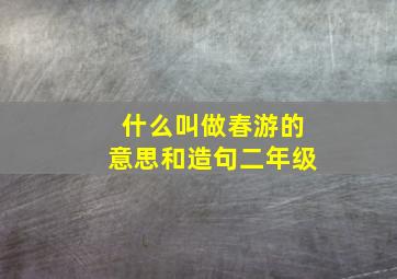 什么叫做春游的意思和造句二年级