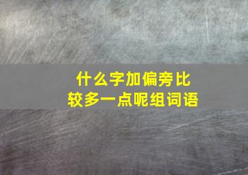 什么字加偏旁比较多一点呢组词语