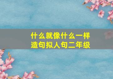 什么就像什么一样造句拟人句二年级