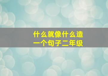 什么就像什么造一个句子二年级