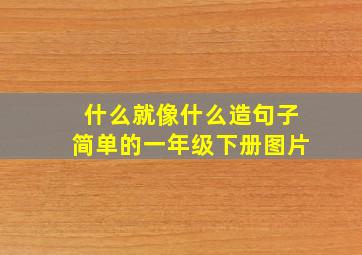 什么就像什么造句子简单的一年级下册图片