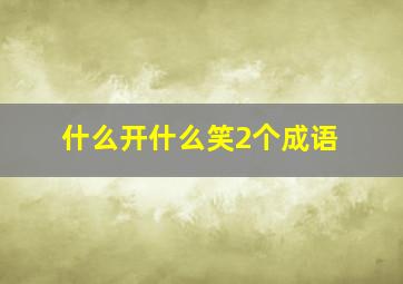 什么开什么笑2个成语