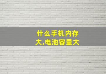 什么手机内存大,电池容量大