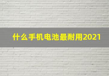 什么手机电池最耐用2021