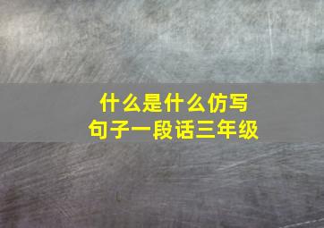 什么是什么仿写句子一段话三年级