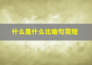 什么是什么比喻句简短