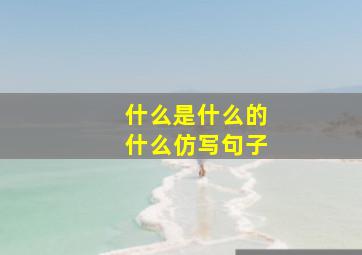 什么是什么的什么仿写句子