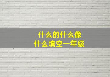 什么的什么像什么填空一年级