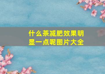 什么茶减肥效果明显一点呢图片大全