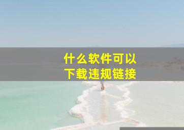 什么软件可以下载违规链接