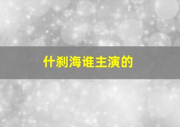 什刹海谁主演的