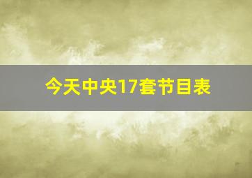 今天中央17套节目表