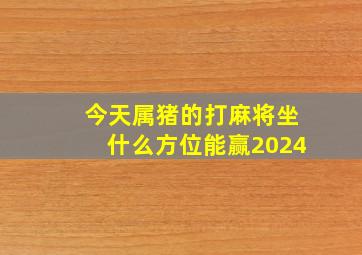 今天属猪的打麻将坐什么方位能赢2024