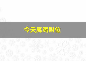 今天属鸡财位