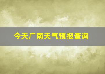 今天广南天气预报查询