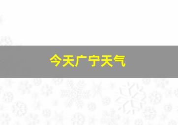 今天广宁天气