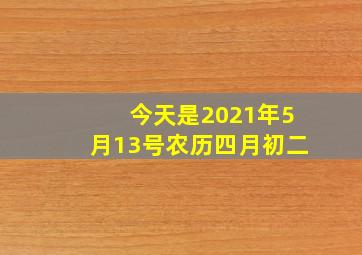 今天是2021年5月13号农历四月初二