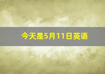 今天是5月11日英语