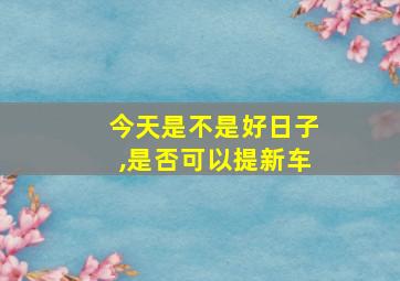 今天是不是好日子,是否可以提新车