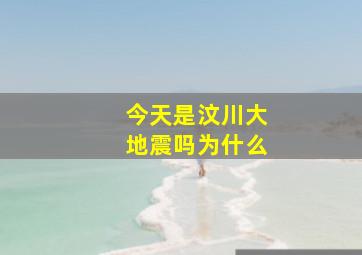 今天是汶川大地震吗为什么