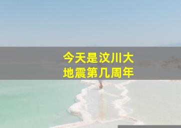 今天是汶川大地震第几周年