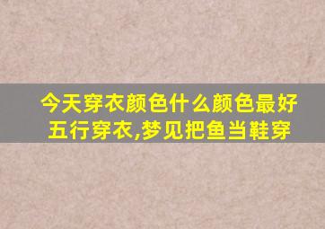 今天穿衣颜色什么颜色最好五行穿衣,梦见把鱼当鞋穿