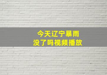 今天辽宁暴雨没了吗视频播放